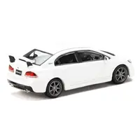 HONDA MUGEN CIVIC TYPE R (FD2) RHD (RIGHT HAND DRIVE) CHAMPIONSHIP WHITE "JDM64" SERIES 1/64 DIECAST MODEL CAR BY HOBBY JAPAN