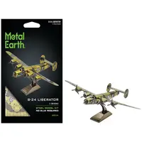 MODEL KIT CONSOLIDATED B-24 LIBERATOR BOMBER AIRCRAFT "DIAMOND LIL" UNITED STATES ARMY AIR FORCES (CHALLENGING DIFFICULTY) STEEL MODEL BY METAL EARTH