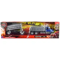 FREIGHTLINER 114SD DUMP TRUCK WITH TWIN DUMP BODY BLUE "LONG HAUL TRUCKER" SERIES 1/32 DIECAST MODEL BY NEW RAY