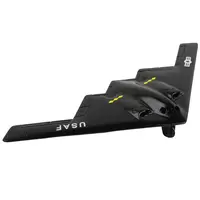 NORTHROP GRUMMAN B-2 SPIRIT STEALTH AIRCRAFT BLACK "UNITED STATES AIR FORCE" WITH RUNWAY SECTION DIECAST MODEL AIRPLANE BY RUNWAY24