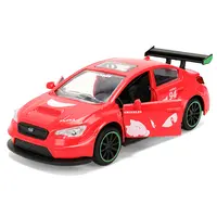 2016 SUBARU WRX STI RED WITH "KNUCKLES" GRAPHICS "SONIC THE HEDGEHOG" (1991) VIDEO GAME "HOLLYWOOD RIDES" SERIES 1/32 DIECAST MODEL CAR BY JADA