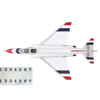 MCDONNELL DOUGLAS F-4E PHANTOM II FIGHTER-BOMBER AIRCRAFT "THUNDERBIRDS WITH DECALS FOR NO.1 TO 7 PLANES 1973/74 SEASON" UNITED STATES AIR FORCE "AIR POWER SERIES" 1/72 DIECAST MODEL BY HOBBY MASTER