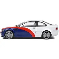 2000 BMW E46 M3 "STREETFIGHTER" WHITE WITH BLUE AND RED GRAPHICS 1/18 DIECAST MODEL CAR BY SOLIDO