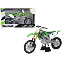2019 KAWASAKI KX 450F DIRT BIKE MOTORCYCLE GREEN AND WHITE 1/6 DIECAST MODEL BY NEW RAY