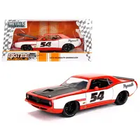 1973 PLYMOUTH BARRACUDA #54 1/24 DIECAST MODEL CAR BY JADA