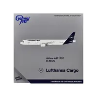 AIRBUS A321P2F COMMERCIAL AIRCRAFT "LUFTHANSA CARGO" (D-AEUC) WHITE WITH BLUE TAIL 1/400 DIECAST MODEL AIRPLANE BY GEMINIJETS