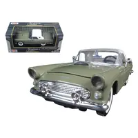 1956 FORD THUNDERBIRD SOFT TOP GREEN 1/24 DIECAST CAR MODEL BY MOTORMAX 