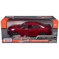 2023 DODGE CHARGER SXT RED METALLIC "TIMELESS LEGENDS" SERIES 1/24 DIECAST MODEL CAR BY MOTORMAX