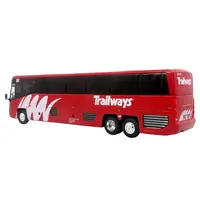MCI D4520 COMMUTER COACH BUS "BURLINGTON TRAILWAYS" RED WITH WHITE GRAPHICS "THE BUS & MOTORCOACH COLLECTION" LIMITED EDITION TO 504 PIECES WORLDWIDE 1/87 (HO) SCALE DIECAST MODEL BY ICONIC REPLICAS