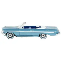 1961 CHEVROLET IMPALA CONVERTIBLE JEWEL BLUE METALLIC AND WHITE WITH BLUE INTERIOR 1/87 (HO) SCALE DIECAST MODEL CAR BY OXFORD DIECAST