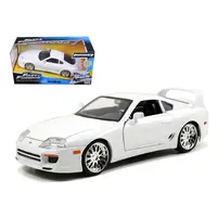 BRIAN'S TOYOTA SUPRA WHITE "FAST & FURIOUS" MOVIE 1/24 DIECAST MODEL CAR BY JADA
