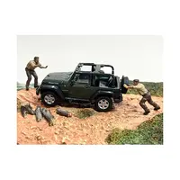 "4X4 MECHANICS" 2 PIECE DIECAST FIGURE SET 3 FOR 1/43 SCALE MODELS BY AMERICAN DIORAMA