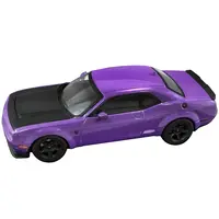 2018 DODGE CHALLENGER SRT DEMON PLUM CRAZY METALLIC WITH MATT BLACK HOOD 1/43 DIECAST MODEL CAR BY IXO MODELS