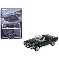 1964 FORD MUSTANG CONVERTIBLE HIGHLAND GREEN LIMITED EDITION 1/64 DIECAST MODEL CAR BY MINI GT