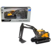 VOLVO EC140E TRACK-TYPE EXCAVATOR YELLOW DIECAST MODEL BY NEW RAY