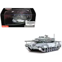 LEOPARD 2A4 MAIN BATTLE TANK WITH SNORKEL "WINTER CAMOUFLAGE" NORWEGIAN ARMY "ARMOR PREMIUM" SERIES 1/72 DIECAST MODEL BY PANZERKAMPF