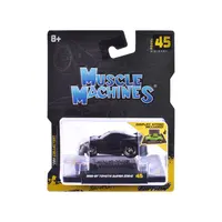 1995-97 TOYOTA SUPRA (MK4) MATT BLACK 1/64 DIECAST MODEL CAR BY MUSCLE MACHINES