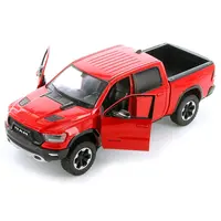 2019 RAM 1500 REBEL CREW CAB PICKUP TRUCK RED 1/24 DIECAST MODEL CAR BY MOTORMAX