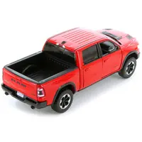2019 RAM 1500 REBEL CREW CAB PICKUP TRUCK RED 1/24 DIECAST MODEL CAR BY MOTORMAX