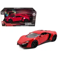 LYKAN HYPERSPORT RED "FAST & FURIOUS 7" (2015) MOVIE 1/24 DIECAST MODEL CAR BY JADA
