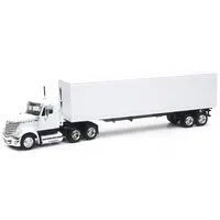 INTERNATIONAL LONESTAR TRUCK WITH DRY GOODS TRAILER WHITE "LONG HAUL TRUCKERS" SERIES 1/43 DIECAST MODEL BY NEW RAY