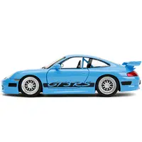 PORSCHE 911 GT3 RS LIGHT BLUE WITH BLACK ACCENTS "FAST & FURIOUS" MOVIE 1/24 DIECAST MODEL CAR BY JADA