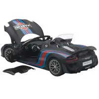 PORSCHE 918 SPYDER WEISSACH PACKAGE BLACK/ MARTINI LIVERY #15 1/18 MODEL CAR  BY AUTOART