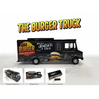 FOOD TRUCK "THE BURGER TRUCK" BLACK WITH GRAPHICS 1/64 DIECAST MODEL BY AMERICAN DIORAMA