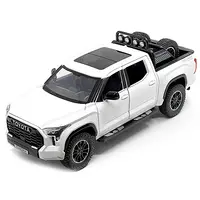 2023 TOYOTA TUNDRA TRD 4X4 PICKUP TRUCK WHITE METALLIC WITH SUNROOF AND WHEEL RACK 1/24 DIECAST MODEL CAR