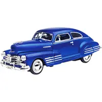 1948 CHEVROLET AEROSEDAN FLEETLINE BLUE 1/24 DIECAST MODEL CAR BY MOTORMAX
