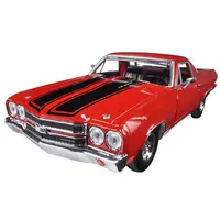 1970 CHEVROLET EL CAMINO SS 396 RED WITH BLACK STRIPES 1/24 DIECAST MODEL CAR BY MOTORMAX