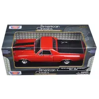 1970 CHEVROLET EL CAMINO SS 396 RED WITH BLACK STRIPES 1/24 DIECAST MODEL CAR BY MOTORMAX