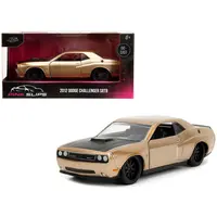 2012 DODGE CHALLENGER SRT8 GOLD METALLIC WITH BLACK HOOD "PINK SLIPS" SERIES 1/32 DIECAST MODEL CAR BY JADA