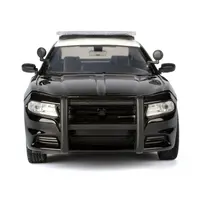 2023 DODGE CHARGER PURSUIT POLICE CAR "CALIFORNIA HIGHWAY PATROL" BLACK AND WHITE "LAW ENFORCEMENT AND PUBLIC SERVICE" SERIES 1/24 DIECAST MODEL CAR BY MOTORMAX
