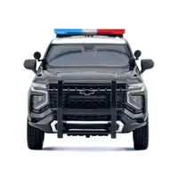 2025 CHEVROLET TAHOE PPV "CHP (CALIFORNIA HIGHWAY PATROL)" BLACK AND WHITE WITH FLASHING LIGHT BAR AND FRONT AND REAR LIGHTS AND SOUNDS 1/24 DIECAST MODEL CAR BY MOTORMAX