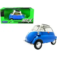 BMW ISETTA BLUE AND WHITE "NEX MODELS" 1/18 DIECAST MODEL CAR BY WELLY