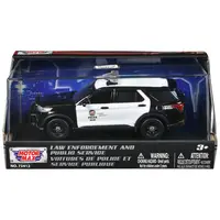 2022 FORD POLICE INTERCEPTOR UTILITY "LAPD (LOS ANGELES POLICE DEPARTMENT)" BLACK AND WHITE "LAW ENFORCEMENT AND PUBLIC SERVICE" SERIES 1/43 DIECAST MODEL CAR BY MOTORMAX