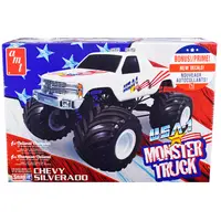 SKILL 1 SNAP MODEL KIT CHEVROLET SILVERADO "USA-1" MONSTER TRUCK 1/32 SCALE MODEL BY AMT
