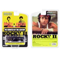 1979 PONTIAC FIREBIRD TRANS AM T/A BLACK WITH HOOD BIRD "ROCKY II" (1979) MOVIE "HOLLYWOOD SERIES" RELEASE 5 1/64 DIECAST MODEL CAR BY GREENLIGHT