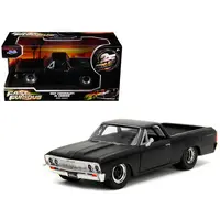 1967 CHEVROLET EL CAMINO MATT BLACK "FAST & FURIOUS" SERIES 1/32 DIECAST MODEL CAR BY JADA