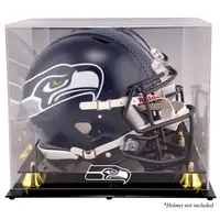 SEATTLE SEAHAWKS GOLDEN CLASSIC HELMET DISPLAY CASE WITH MIRRORED BACK