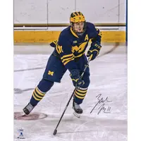 ZACH HYMAN MICHIGAN WOLVERINES AUTOGRAPHED 16" X 20" SKATING PHOTOGRAPH