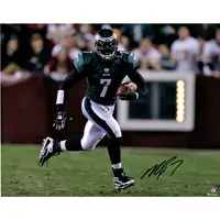 MICHAEL VICK PHILADELPHIA EAGLES AUTOGRAPHED 16" X 20" RUNNING PHOTOGRAPH