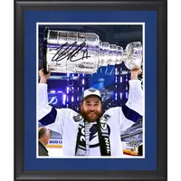 VICTOR HEDMAN TAMPA BAY LIGHTNING FRAMED AUTOGRAPHED 16" X 20" 2020 STANLEY CUP CHAMPIONS RAISING CUP PHOTOGRAPH