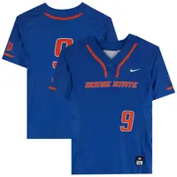 BOISE STATE BRONCOS TEAM-ISSUED #9 ROYAL JERSEY FROM THE SOFTBALL PROGRAM - SIZE M