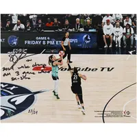 SABRINA IONESCU NEW YORK LIBERTY AUTOGRAPHED 8" X 10" WNBA FINALS GAME 3 GAME WINNING 3-POINTER PHOTOGRAPH WITH MULTIPLE INSCRIPTIONS - LIMITED EDITION OF 24