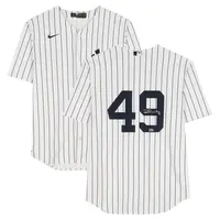 RON GUIDRY NEW YORK YANKEES AUTOGRAPHED WHITE NIKE REPLICA JERSEY