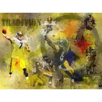 PITTSBURGH STEELERS DEACON JONES FOUNDATION "LEGACY TO THE FUTURE" FINE ART CANVAS PRINT 36" X 48" BY ARTIST MARK TRUBISKY