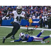 ALVIN KAMARA NEW ORLEANS SAINTS AUTOGRAPHED 8" X 10" WHITE HORIZONTAL PHOTOGRAPH