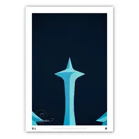 SEATTLE KRAKEN 14'' X 20'' MINIMALIST ART POSTER